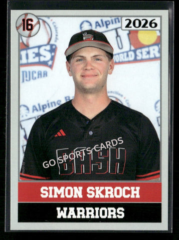 2026 JUCO Wabash Valley College Warriors Simon Skroch