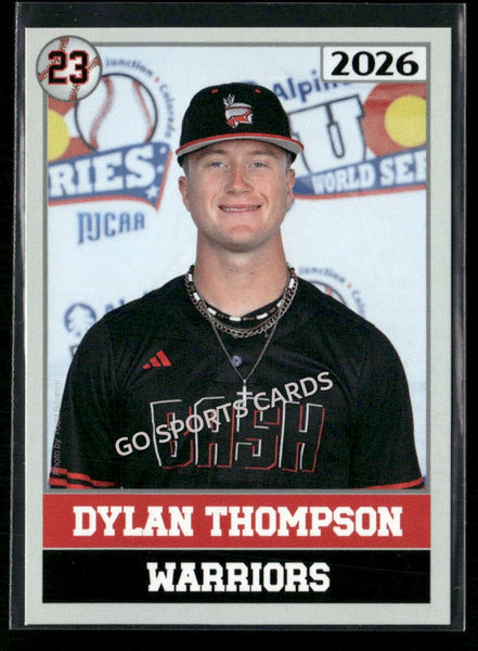 2026 JUCO Wabash Valley College Warriors Dylan Thompson
