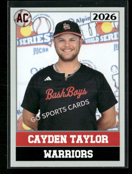 2026 JUCO Wabash Valley College Warriors Cayden Taylor