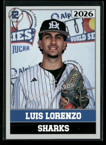 2026 JUCO Miami Dade College Sharks Luis Lorenzo
