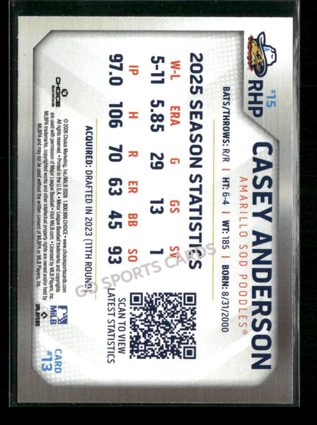2026 Amarillo Sod Poodles Casey Anderson