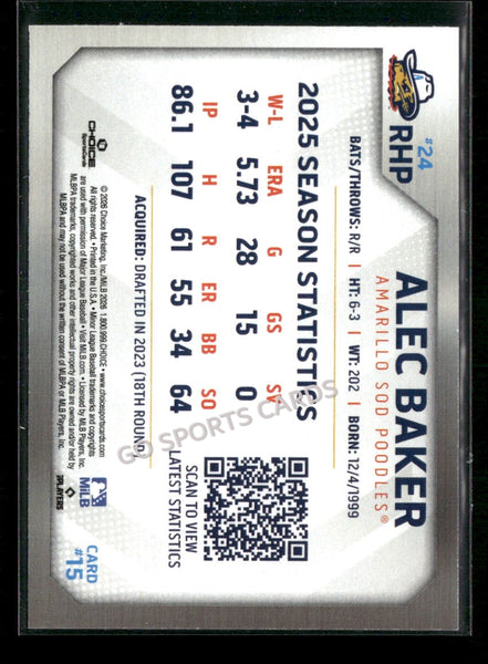 2026 Amarillo Sod Poodles Alec Baker