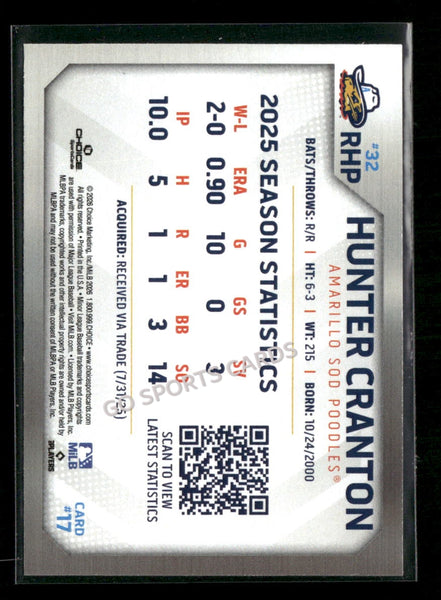 2026 Amarillo Sod Poodles Hunter Cranton