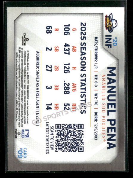 2026 Amarillo Sod Poodles Manuel Pena