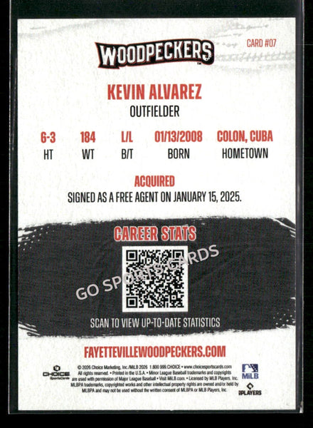 2026 Fayetteville Woodpeckers Kevin Alvarez