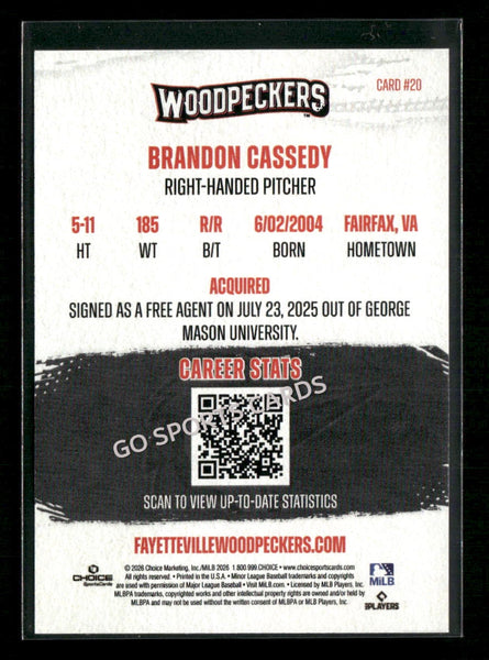 2026 Fayetteville Woodpeckers Brandon Cassedy