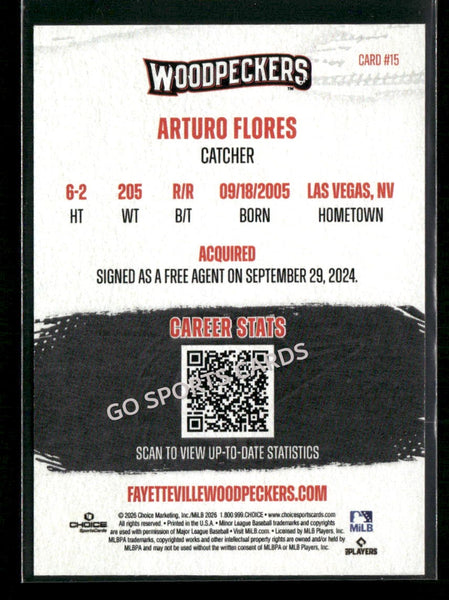2026 Fayetteville Woodpeckers Arturo Flores