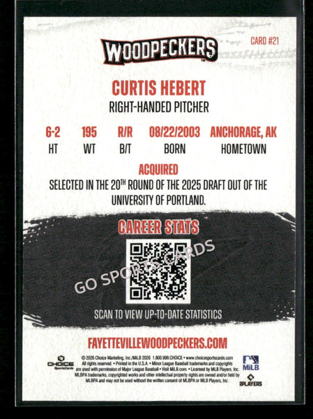 2026 Fayetteville Woodpeckers Curtis Hebert