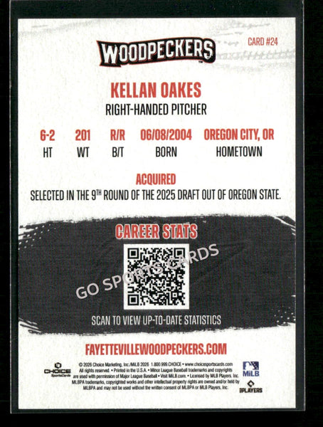 2026 Fayetteville Woodpeckers Kellan Oakes
