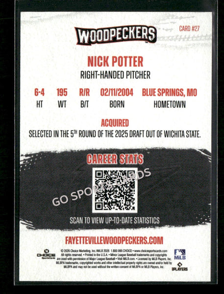 2026 Fayetteville Woodpeckers Nick Potter