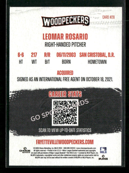 2026 Fayetteville Woodpeckers Leomar Rosario