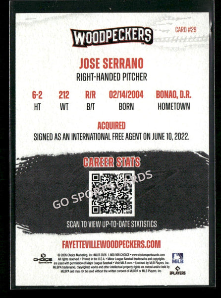 2026 Fayetteville Woodpeckers Jose Serrano