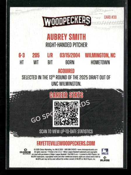 2026 Fayetteville Woodpeckers Aubrey Smith
