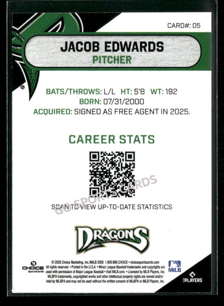 2026 Dayton Dragons Jacob Edwards
