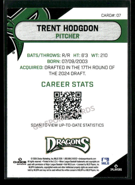2026 Dayton Dragons Trent Hodgdon