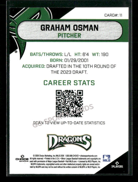 2026 Dayton Dragons Graham Osman