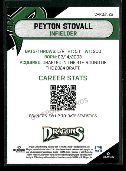 2026 Dayton Dragons Peyton Stovall