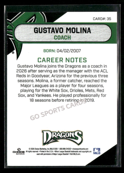 2026 Dayton Dragons Gustavo Molina
