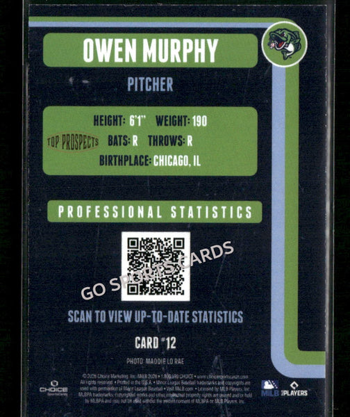 2026 AAA Top Prospects Gwinnett Stripers Owen Murphy