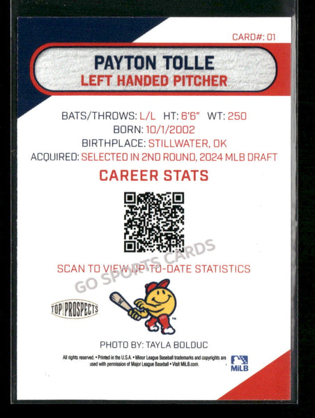 2026 AAA Top Prospects Worcester Red Sox Payton Tolle