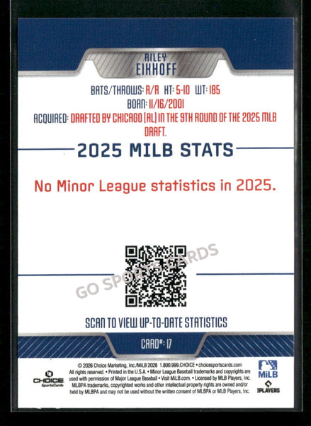 2026 Kannapolis Cannonballers Riley Eikhoff