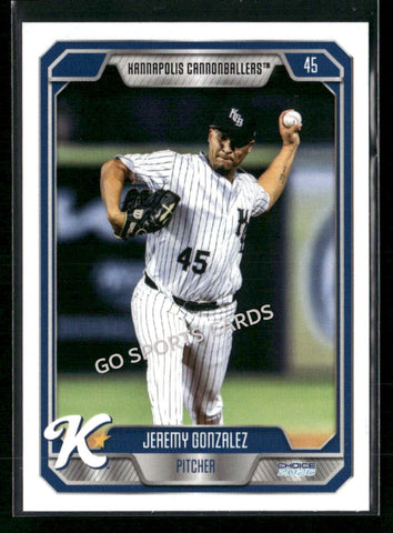 2026 Kannapolis Cannonballers Jeremy Gonzalez