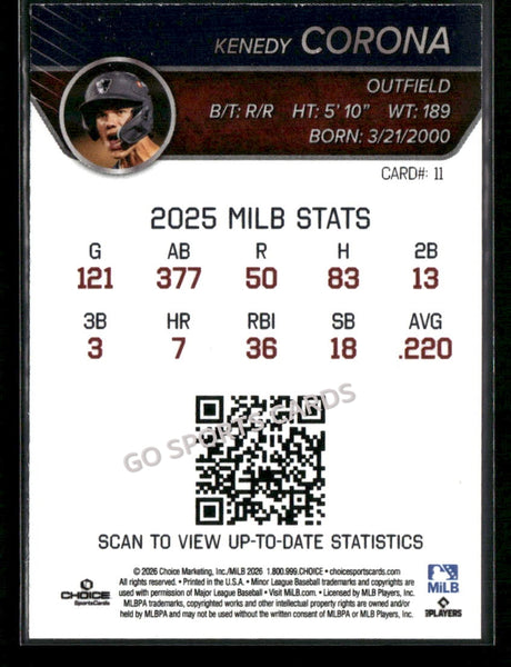 2026 Somerset Patriots Kenedy Corona