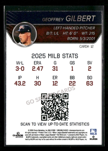 2026 Somerset Patriots Geoffrey Gilbert