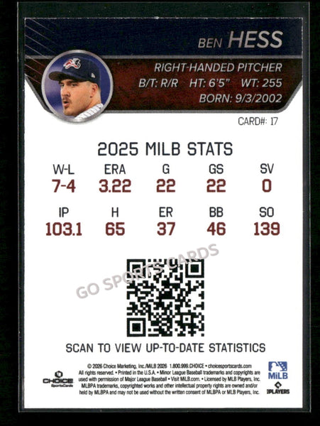 2026 Somerset Patriots Ben Hess