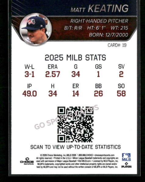 2026 Somerset Patriots Matt Keating