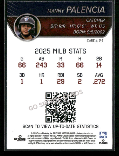 2026 Somerset Patriots Manny Palencia
