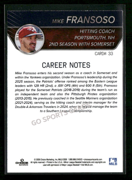 2026 Somerset Patriots Mike Fransoso