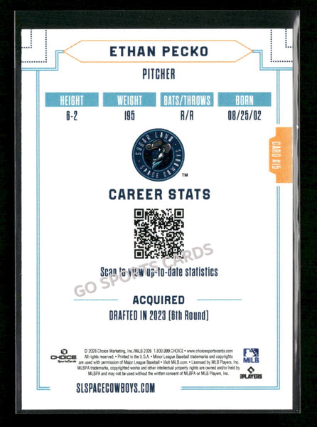 2026 Sugar Land Space Cowboys Ethan Pecko