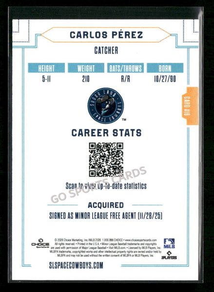 2026 Sugar Land Space Cowboys Carlos Perez