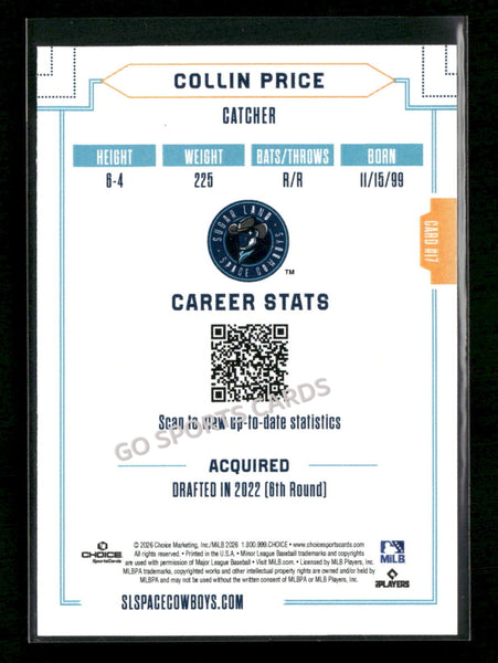 2026 Sugar Land Space Cowboys Collin Price