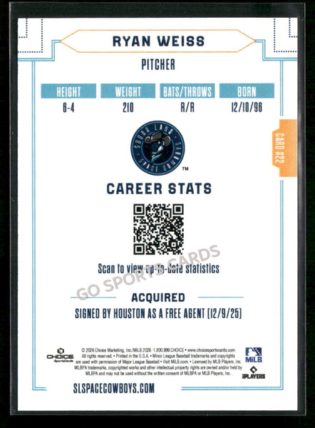 2026 Sugar Land Space Cowboys Ryan Weiss