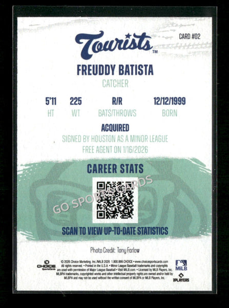 2026 Asheville Tourists Freuddy Batista