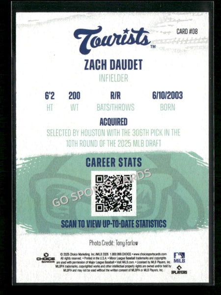 2026 Asheville Tourists Zach Daudet