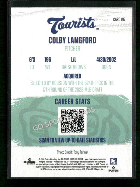 2026 Asheville Tourists Colby Langford