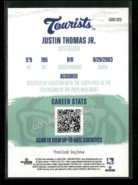 2026 Asheville Tourists Justin Thomas Jr