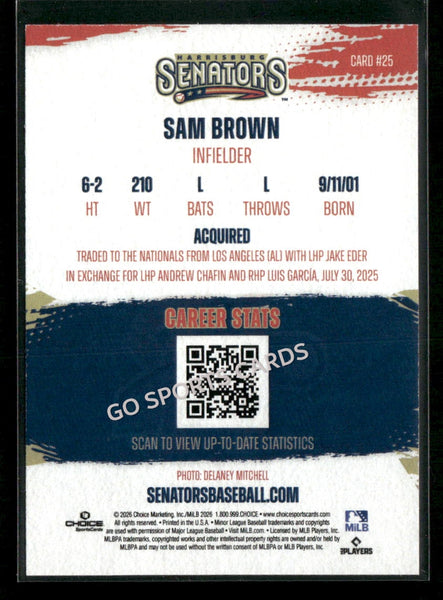 2026 Harrisburg Senators Sam Brown