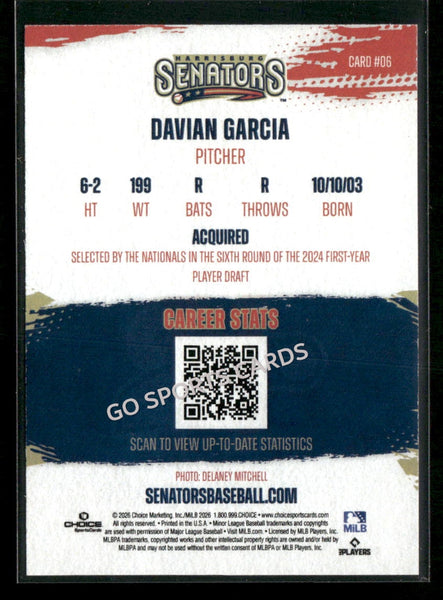 2026 Harrisburg Senators Davian Garcia