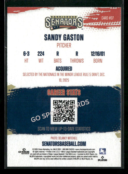 2026 Harrisburg Senators Sandy Gaston
