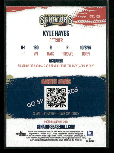 2026 Harrisburg Senators Kyle Hayes