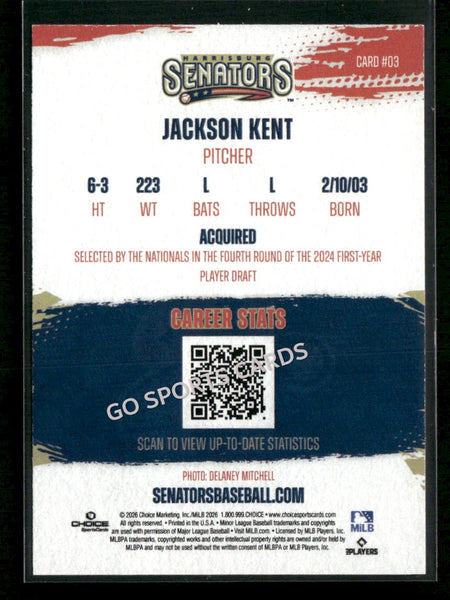 2026 Harrisburg Senators Jackson Kent