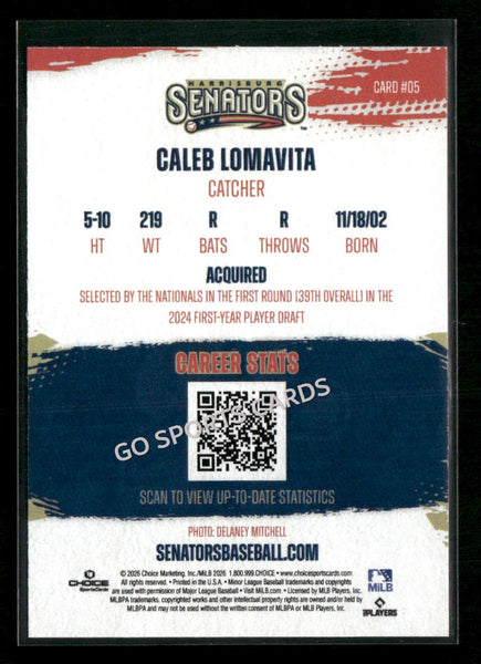 2026 Harrisburg Senators Caleb Lomavita