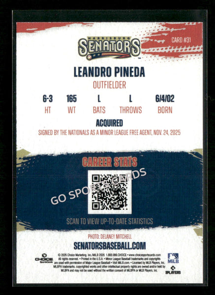 2026 Harrisburg Senators Leandro Pineda