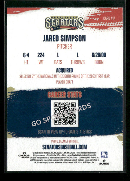 2026 Harrisburg Senators Jared Simpson