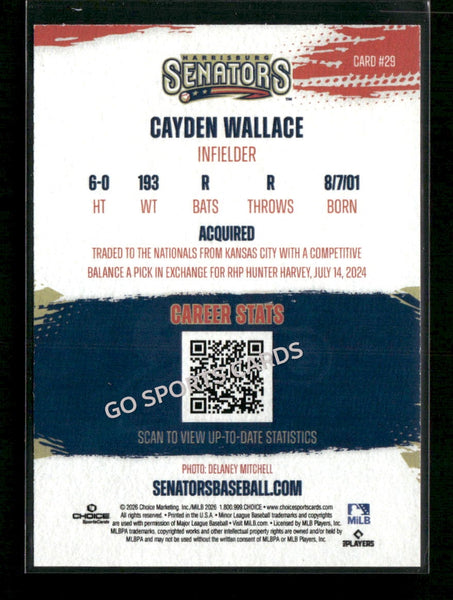 2026 Harrisburg Senators Cayden Wallace