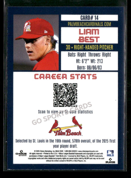 2026 Palm Beach Cardinals Liam Best